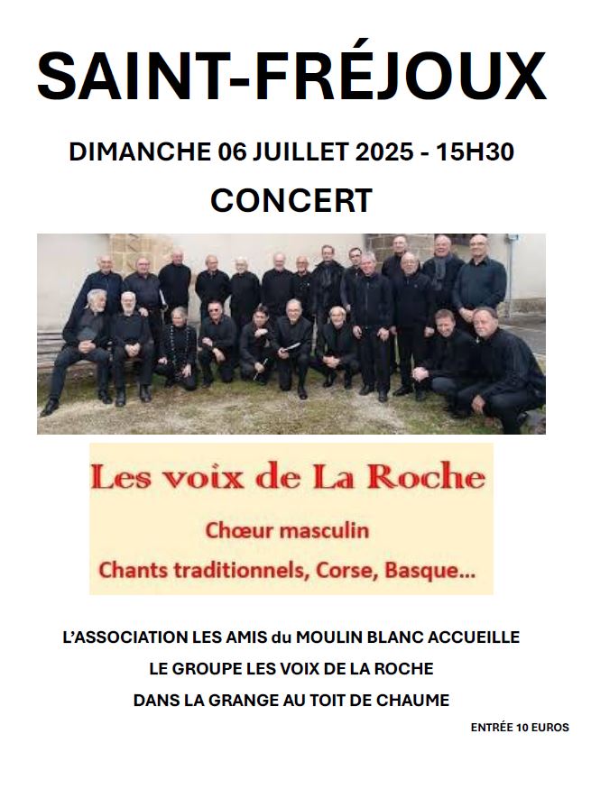Concert Les Voix de la Roche choeur d'hommes