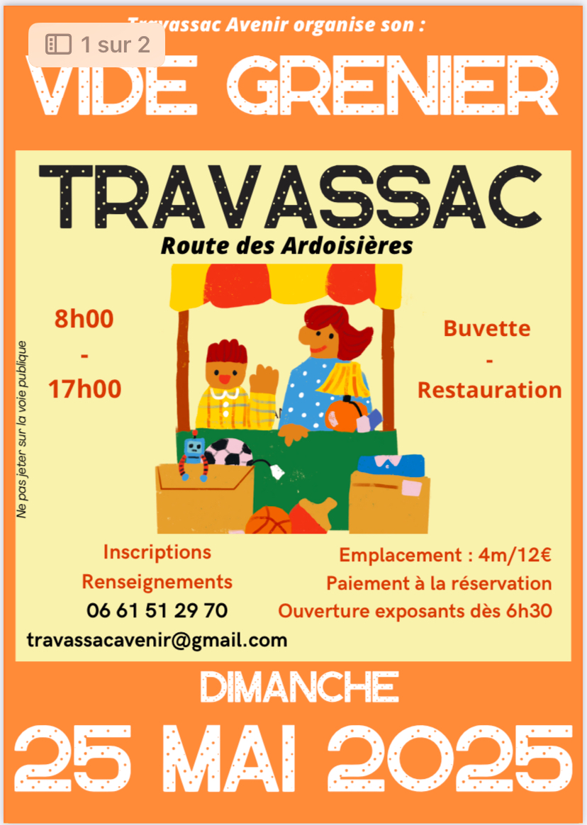 VIDE GRENIER, TRAVASSAC
