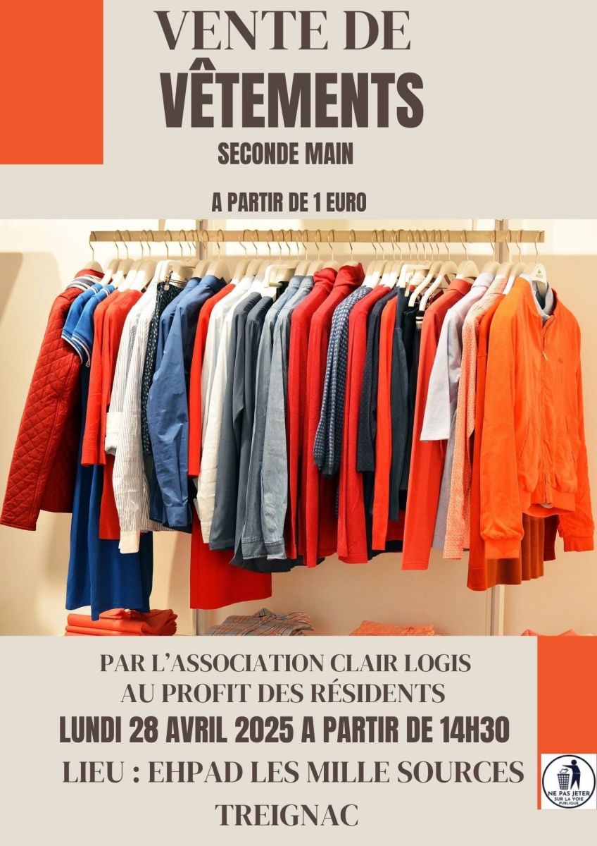 Vente de vêtements de seconde main au profit d ...