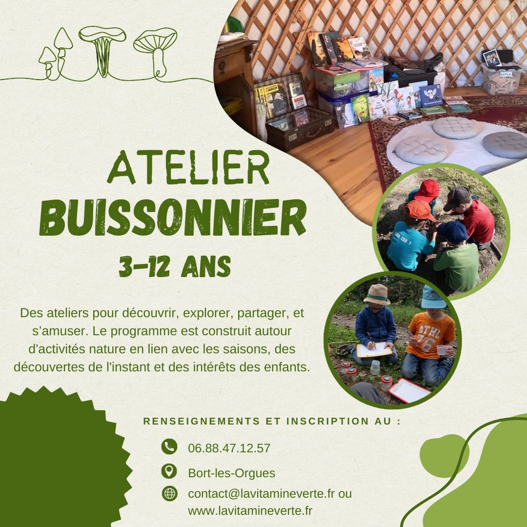 Atelier buissonnier 3-12 ans
