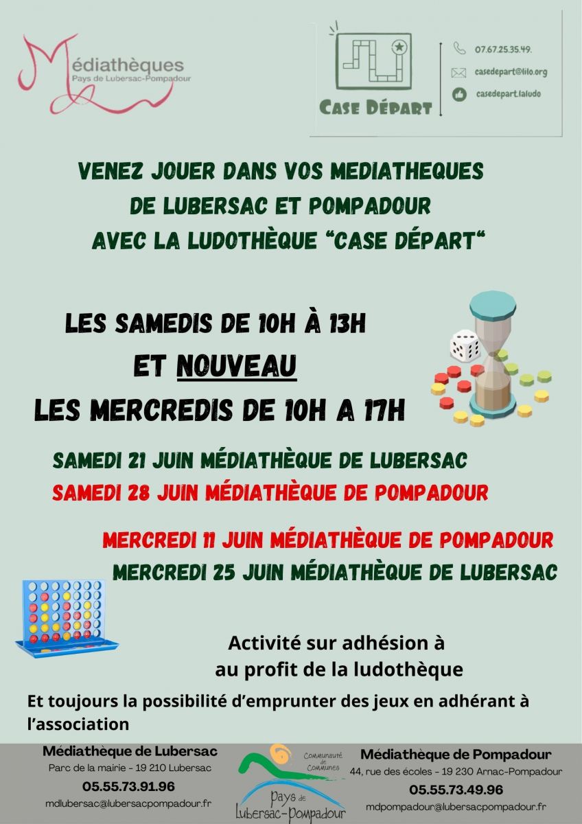 Atelier jeux de société à la médiathèque de Lu ...