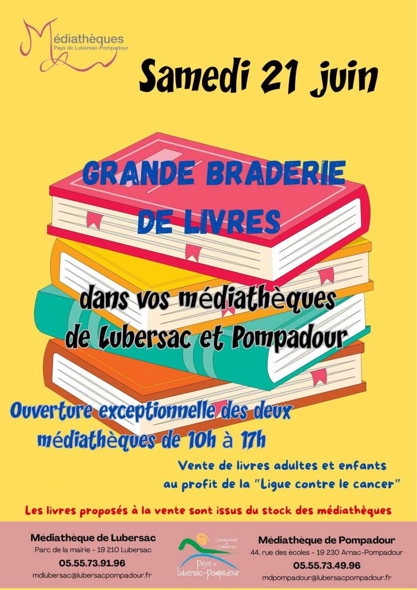 Grande braderie de livres à la médiathèque de  ...