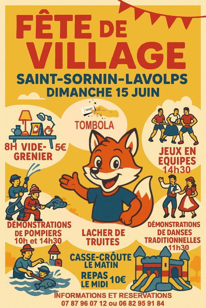 Fête de village à Saint-Sornin-Lavolps