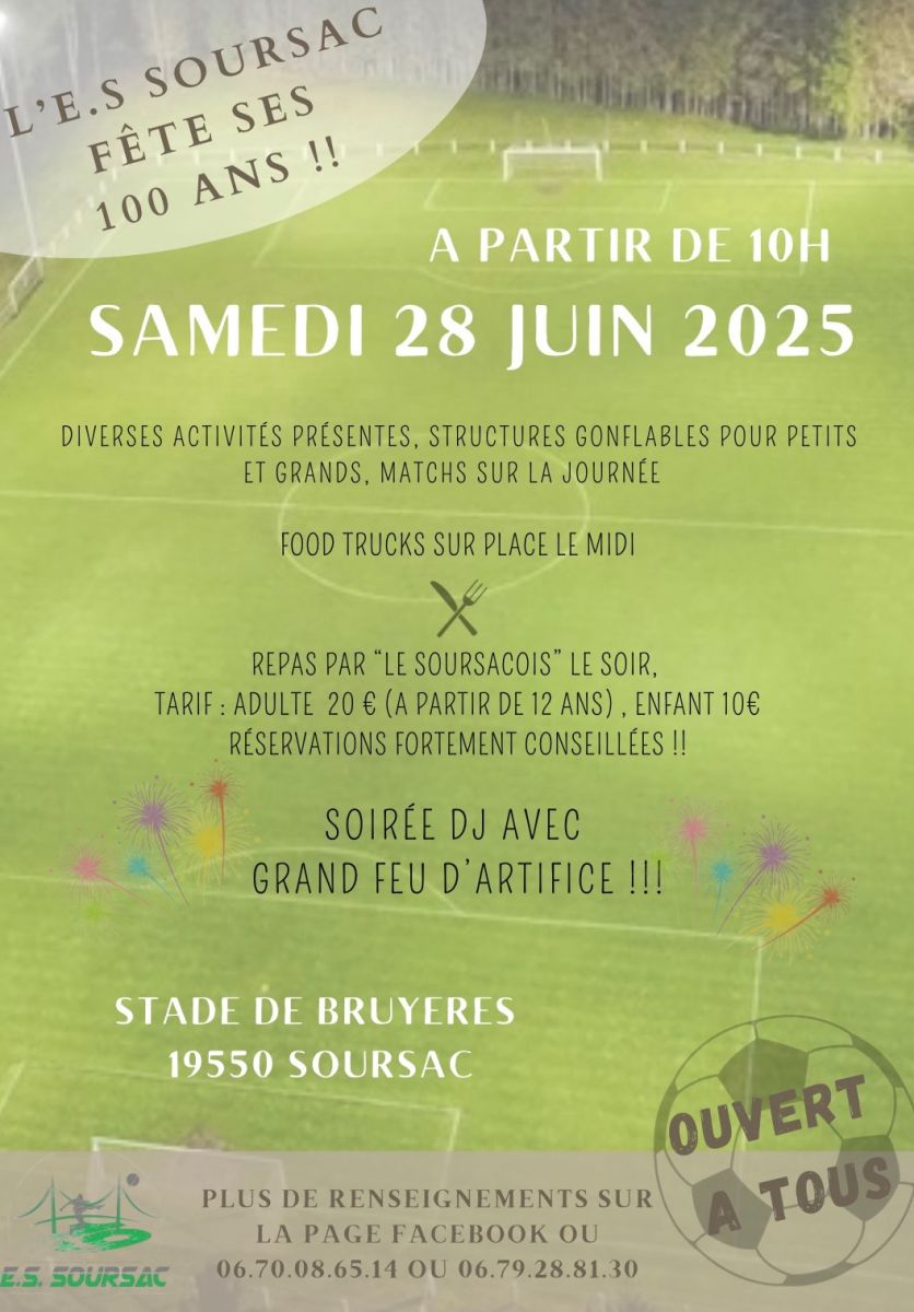 E.S Soursac fête ses 100 ans !!