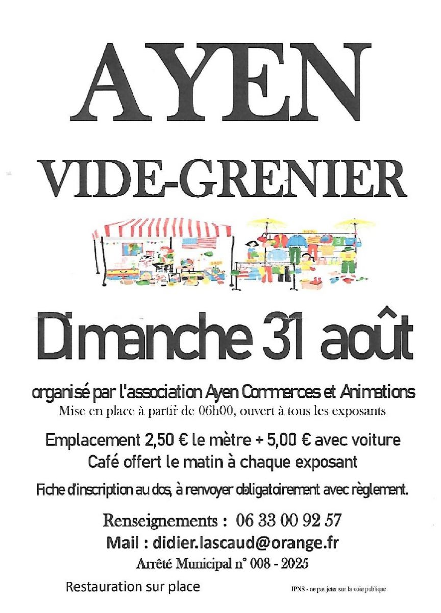 Vide grenier à Ayen