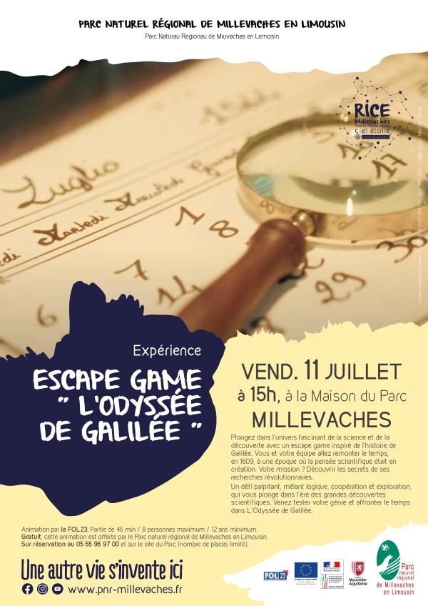 Escape Game "L'Odyssée de Galilée"