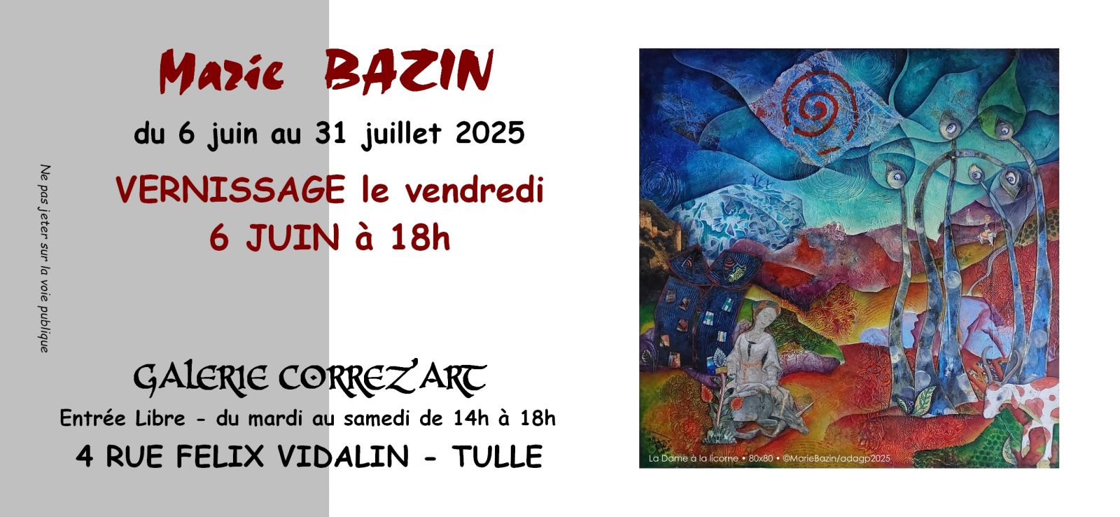 Galerie Correz'art : Exposition Marie Bazin