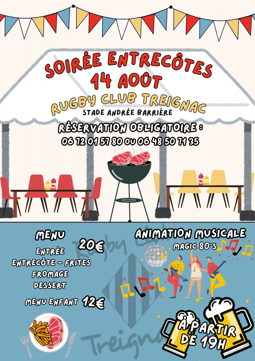 Soirée entrecôtes du Rugby Club de Treignac