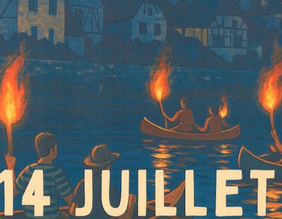 Descente aux flambeaux en canoë
