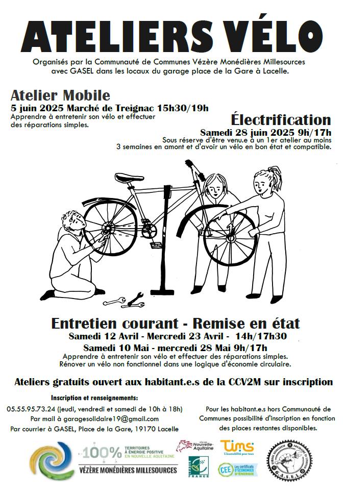Ateliers Vélo à LACELLE avec la comcom V2M et  ...