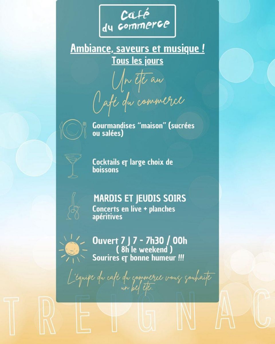 Les Soirées Concerts de l'été au Café du Commerce