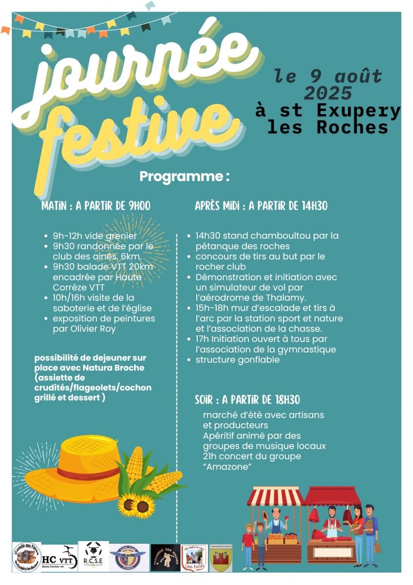 Marché d'été à Saint-Exupéry les Roches