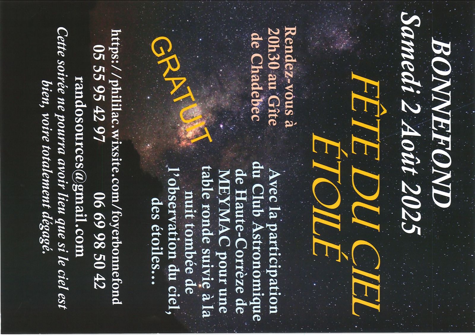 Fête du ciel étoilé