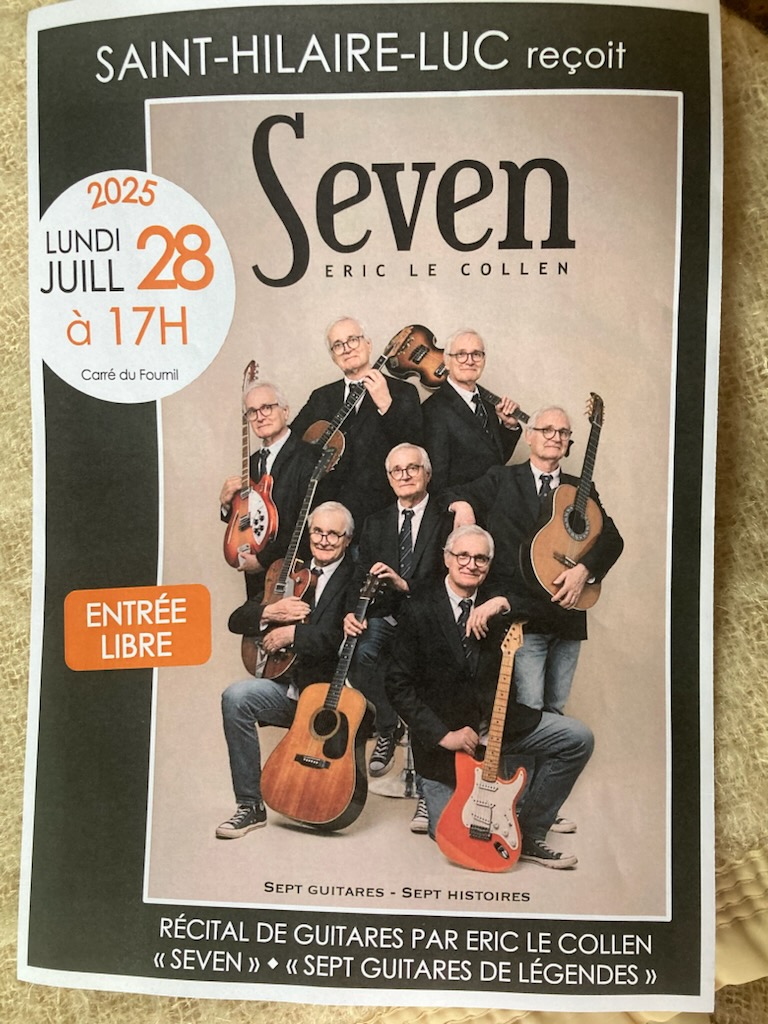 Récital de guitares "Seven" par Eric Le Collen