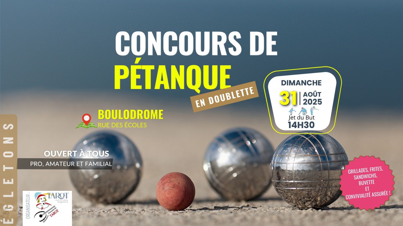Concours de pétanque en doublette