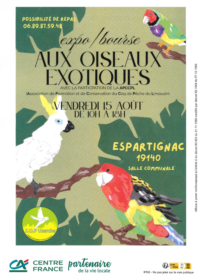 Expo / bourse d'oiseaux exotiques