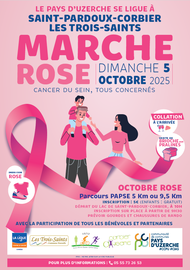 Marche Rose à Saint-Pardoux-Corbier
