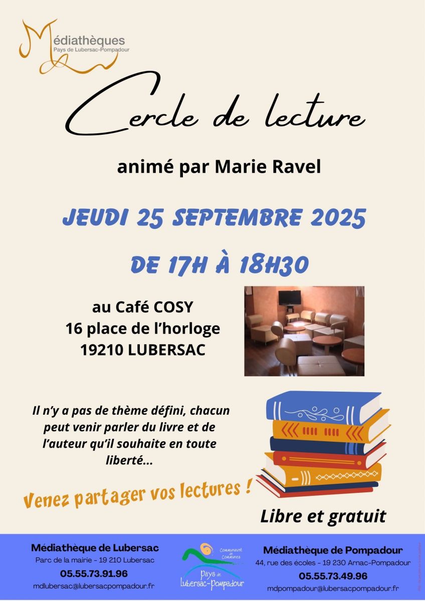 Cercle de lecture au Café Cosy