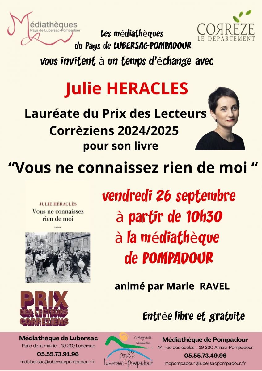 Prix des lecteurs corréziens 2024 2025 : Julie ...