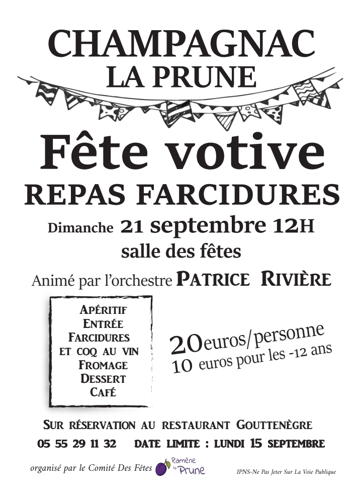 Fête votive - Repas farcedures