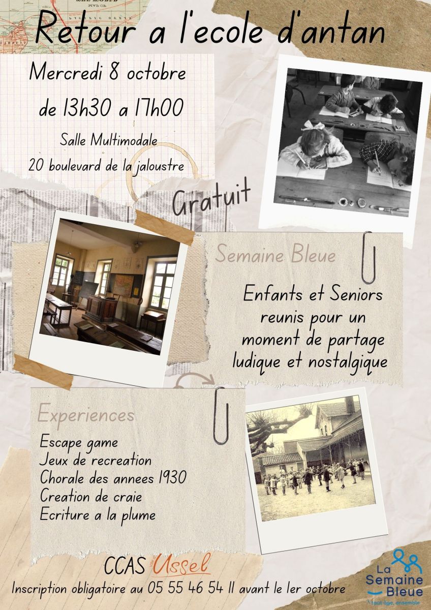 Semaine bleue : ateliers intergénérationnels