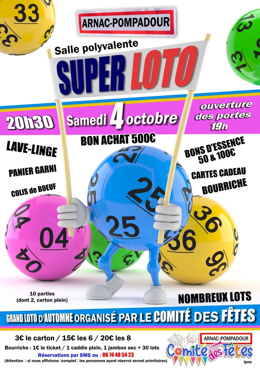 Grand loto d'automne à Pompadour