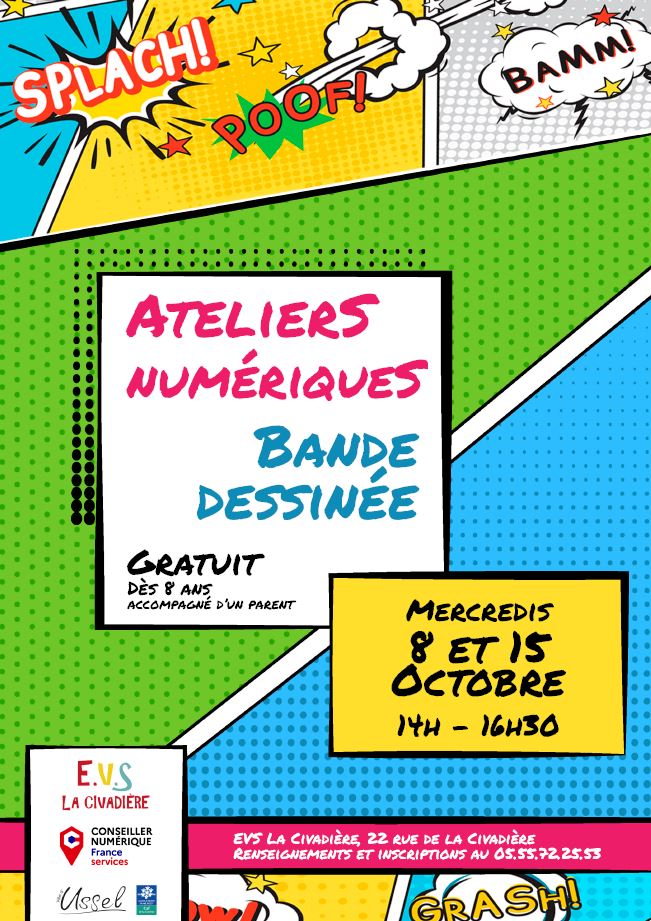 Ateliers numériques création d'une bande dessinée