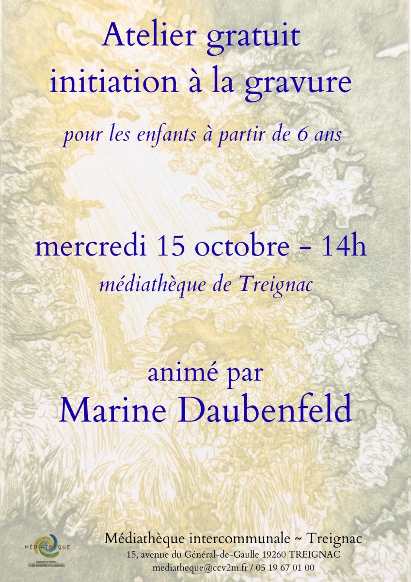 Atelier Inititiation à la gravure à la Médiath ...