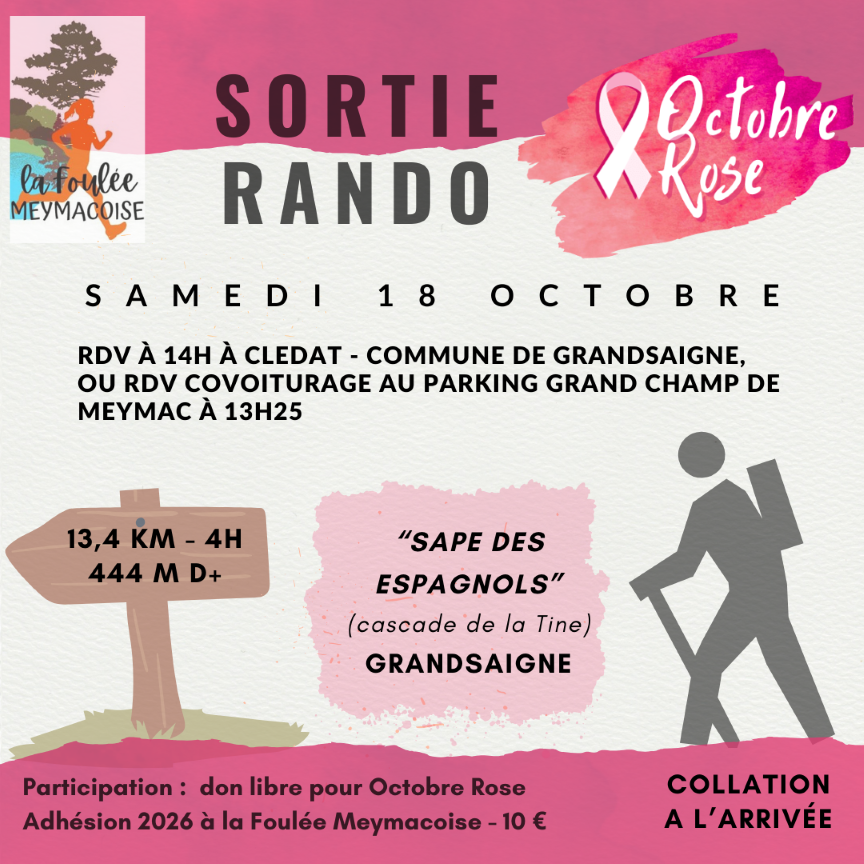 Octobre Rose : Sortie rando "Sape des espagnol ...