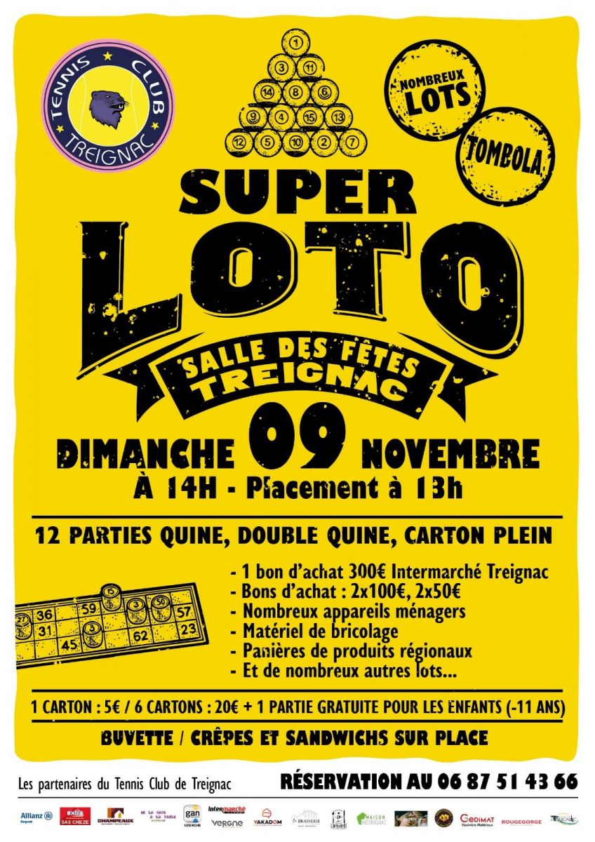 Super Loto du Tennis Club Treignac