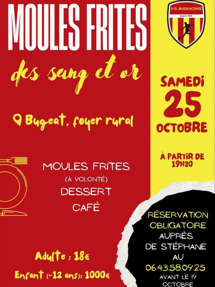 Soirée Moules Frites de L'Union Sportive Bugea ...