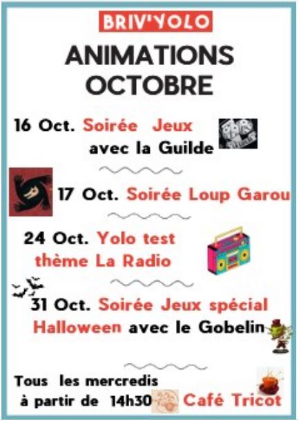 Soirée jeux spécial Halloween à Briv'yolo