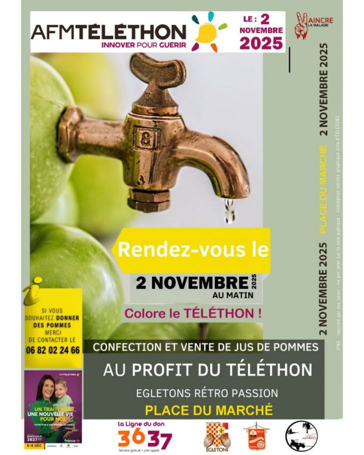 Confection et vente de jus de pommes - THELETHON