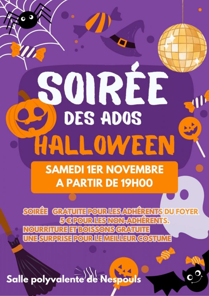 Halloween : Soirée des ados à Nespouls