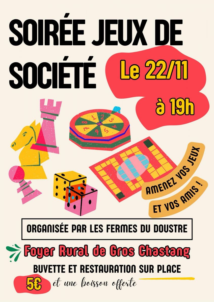Soirée jeux de société