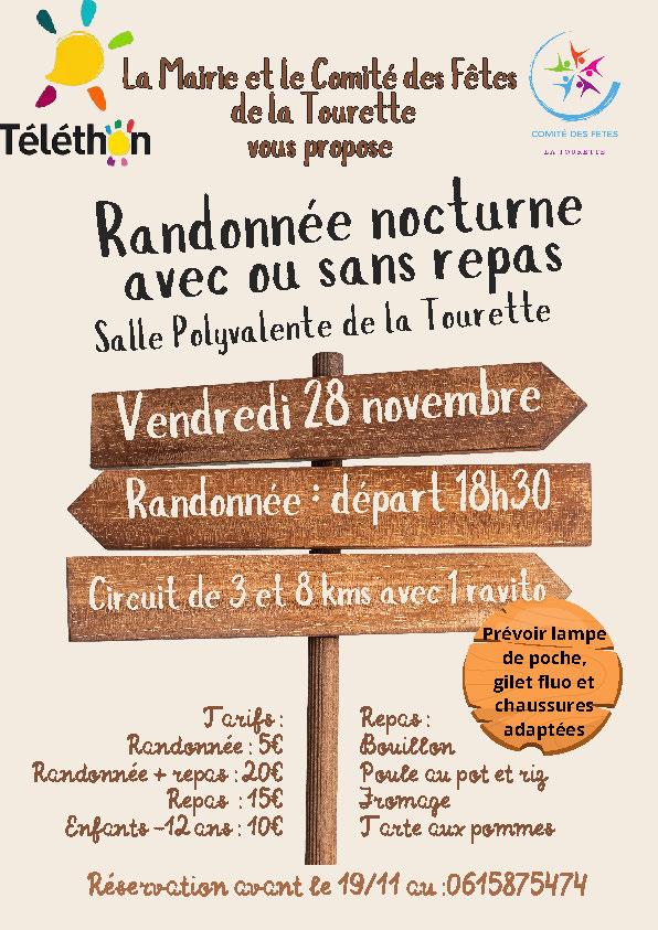 Randonnée nocturne avec ou sans repas