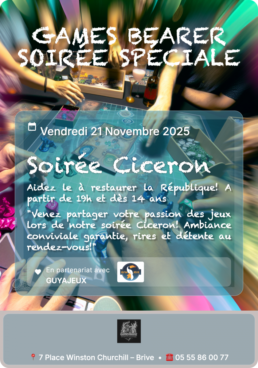 Soirée Ciceron au Game Bearer