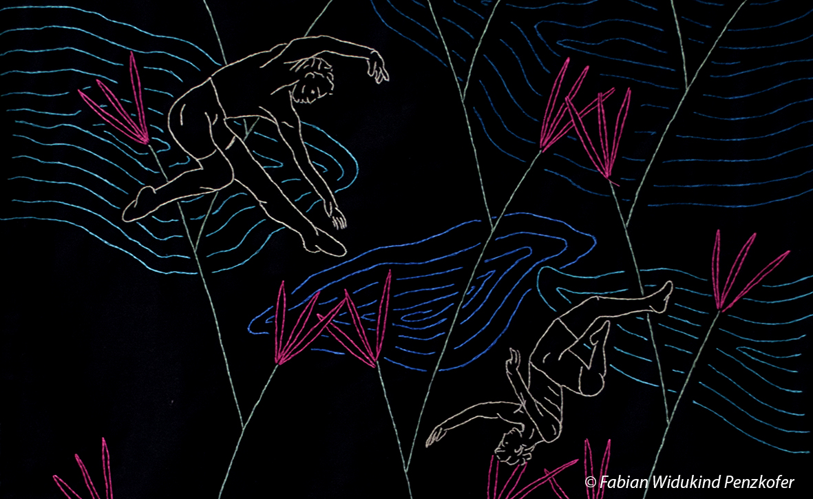 I watched myself in a red melon tree