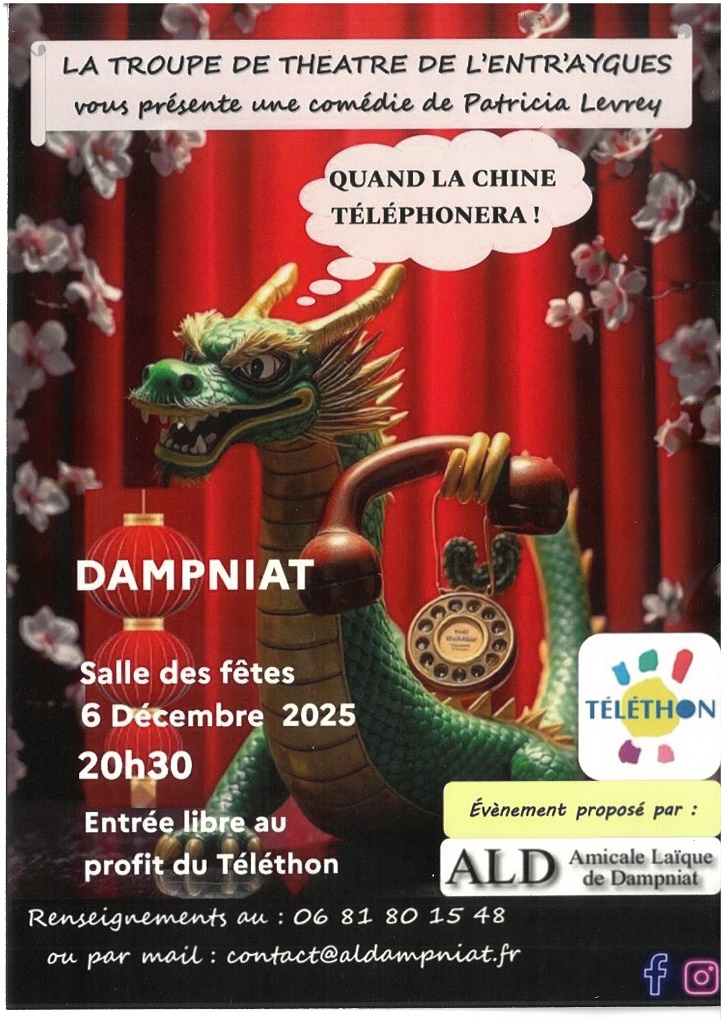 TELETHON : pièce de théâtre "Quand la Chine té ...