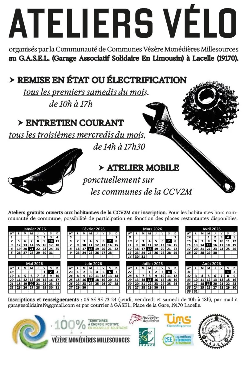 Ateliers Vélo à LACEL ... - Crédit: © GASEL
