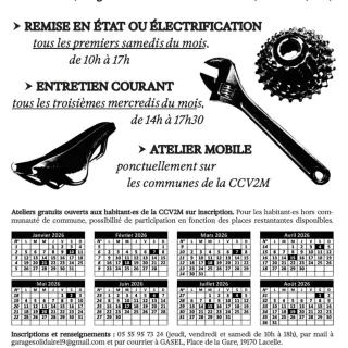 Ateliers Vélo à LACELLE avec la comcom V2M et GASEL