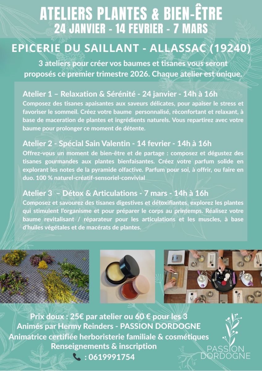 Atelier tisanes et baumes