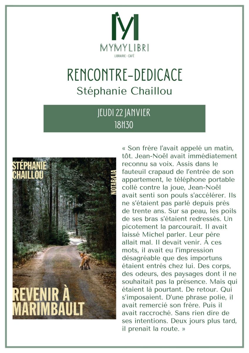 Rencontre dédicace avec Stéphanie Chaillou