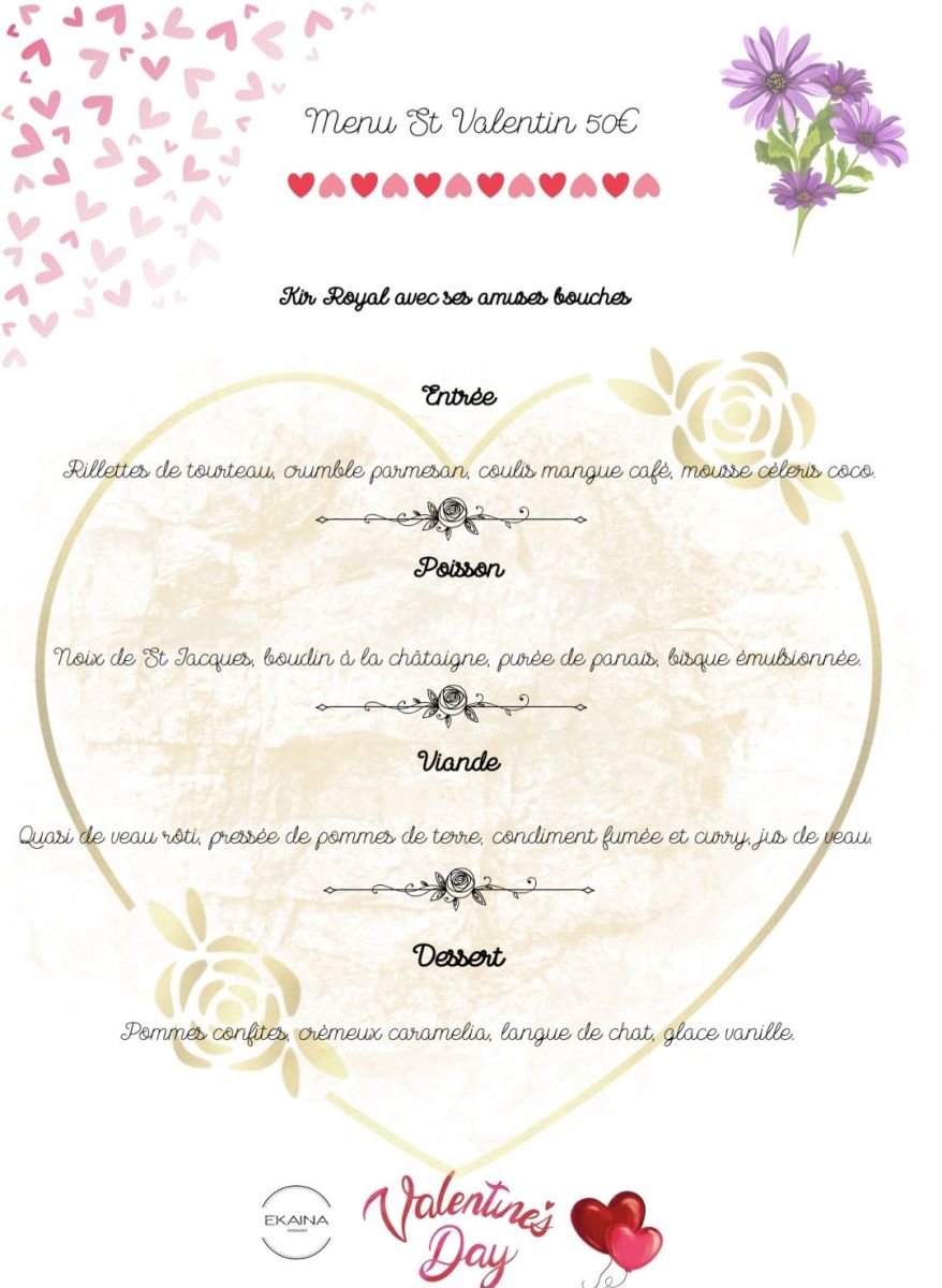 Menu de la Saint-Valentin