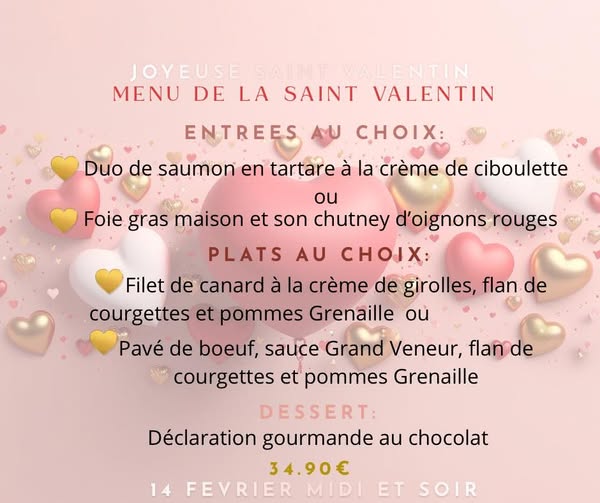 Repas de la Saint-Valentin
