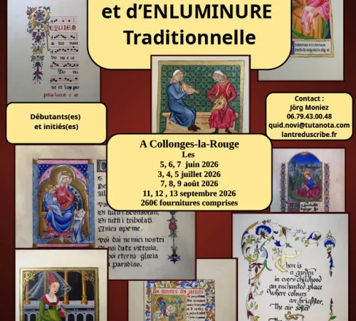 Stage de calligraphie et d'enluminure