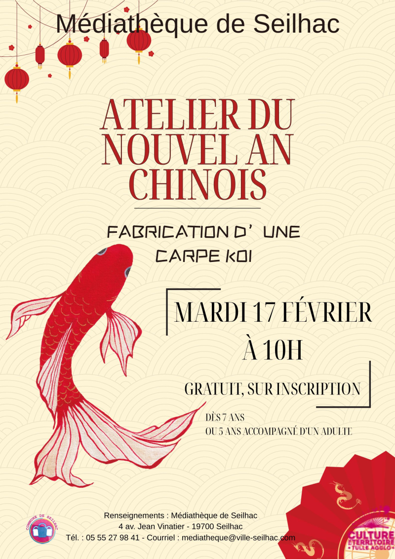 Médiathéque : Atelier du Nouvel An Chinois