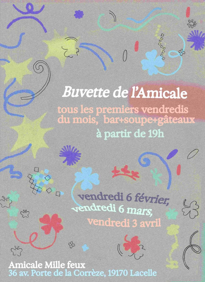 Vendredi Buvette de l'Amicale Mille Feux