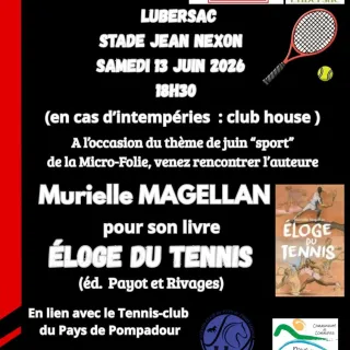 Rencontre avec Murielle MAGELLAN "Éloge du Tennis"