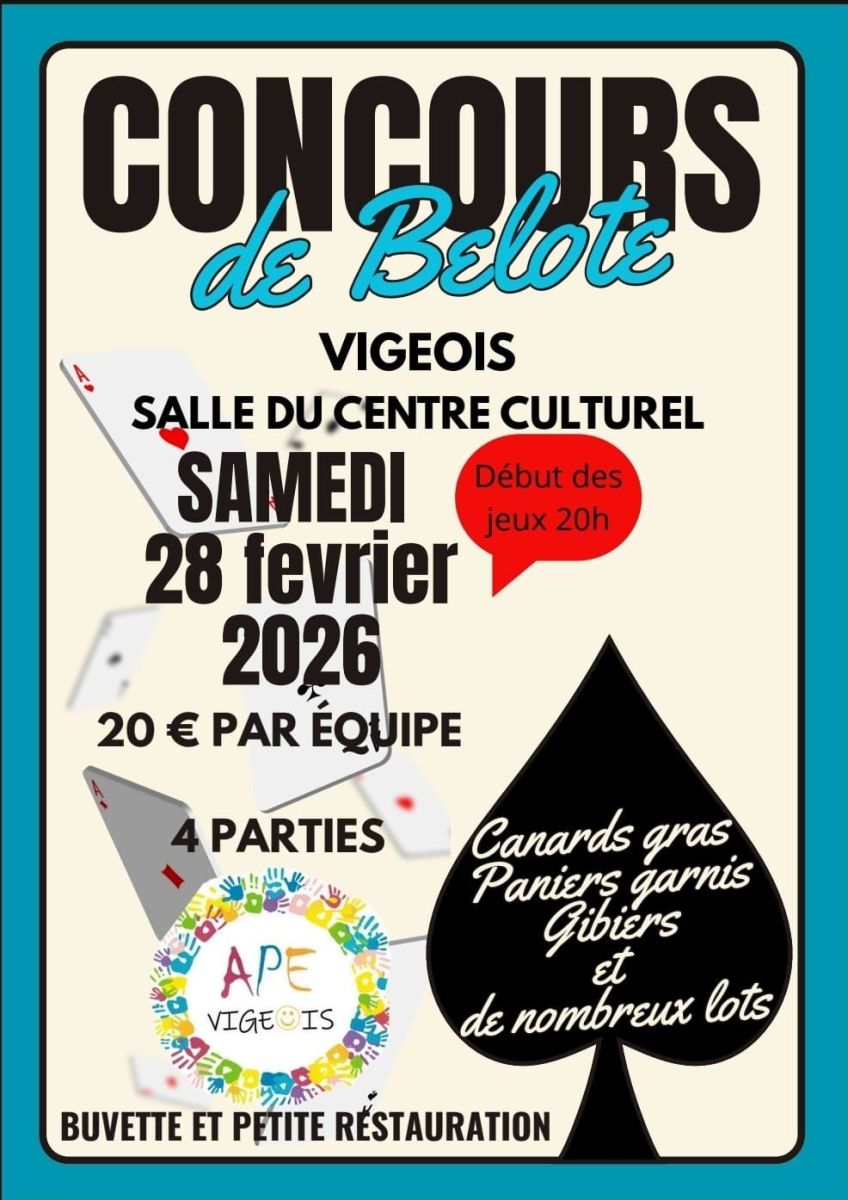 Concours de Belote de l'APE